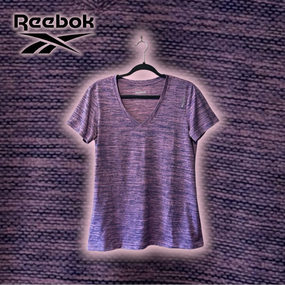 Reebok Heather Pink & Blue Athletic Top